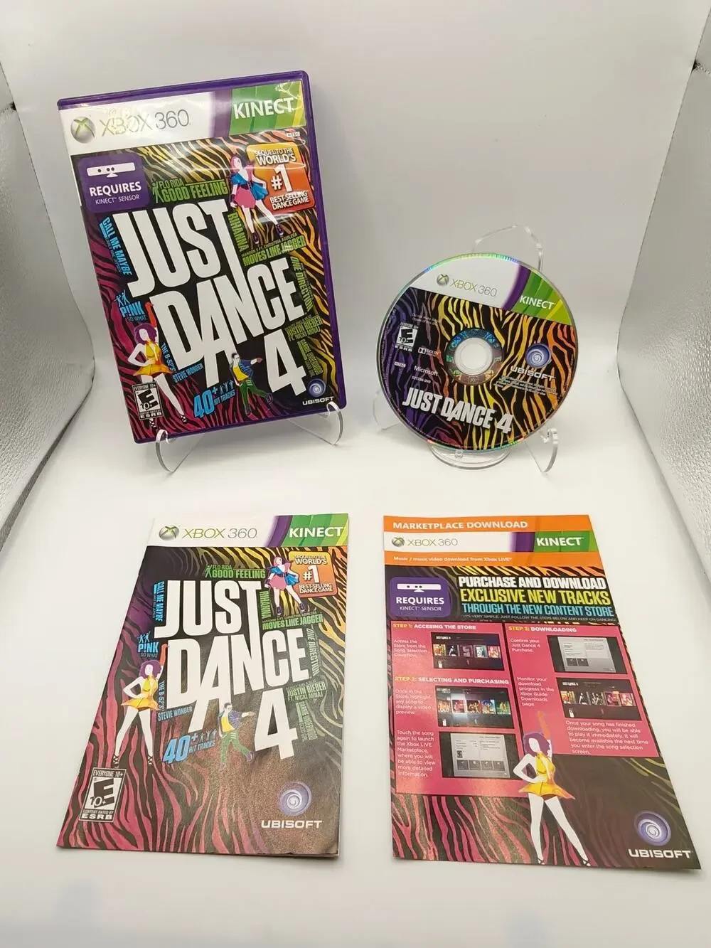 Just Dance 4 Xbox 360 Kinect CIB Complete With Manual